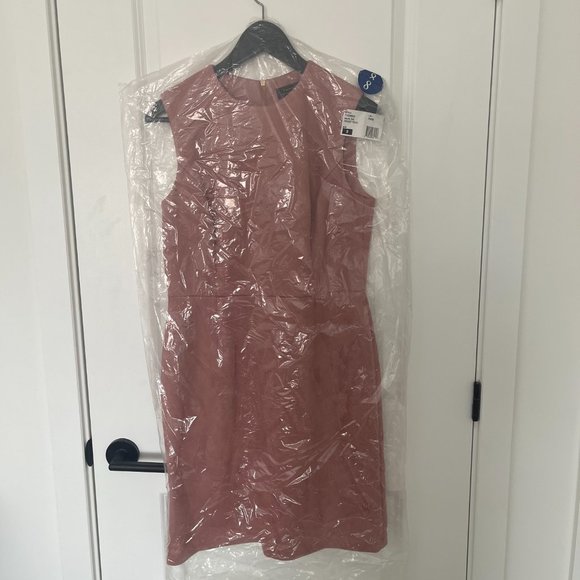 Tahari Suede Sheath Sleeveless Dress - Picture 4 of 4